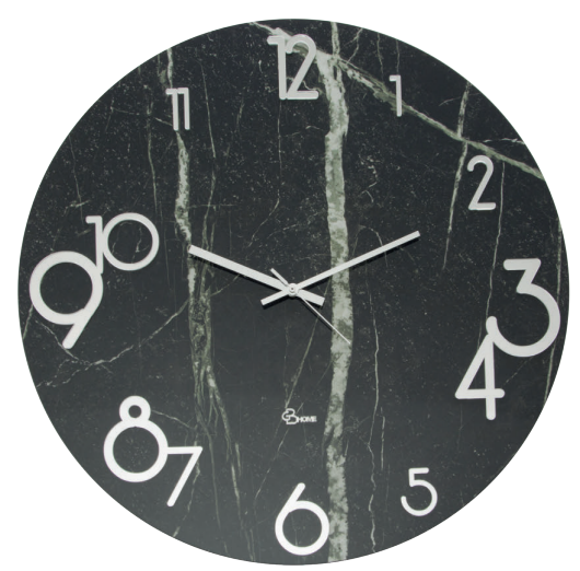 Art. 661 Orologio da Parete in Kerlite® Deep Green con Numeri Arabi Moderni - Ø 60 cm